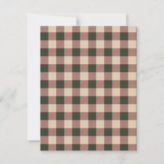 Carte De Correspondance Papier cadeau traditionnel écossais vert rouge et