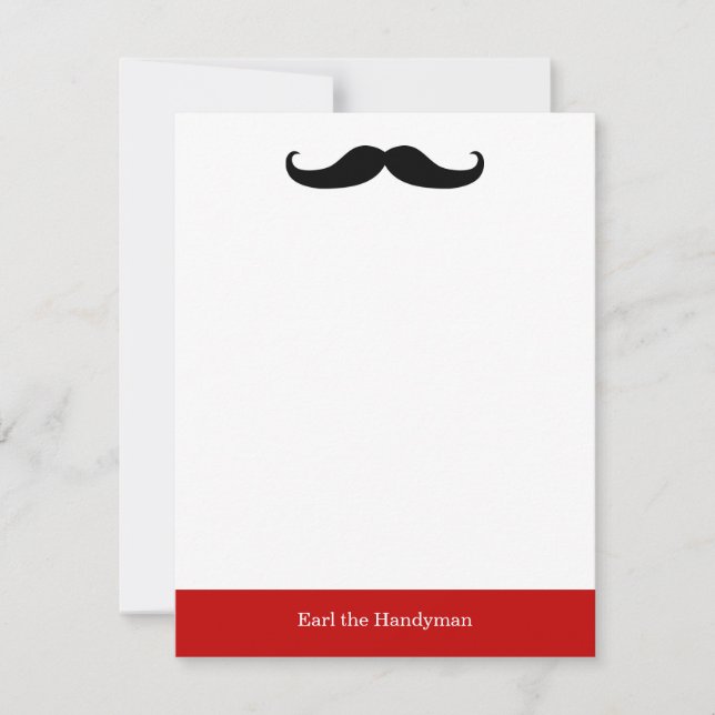 Carte De Correspondance Papier Moustache (Devant)