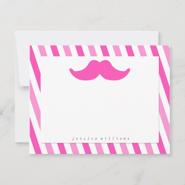 Carte De Correspondance Papier Moustache (Devant)