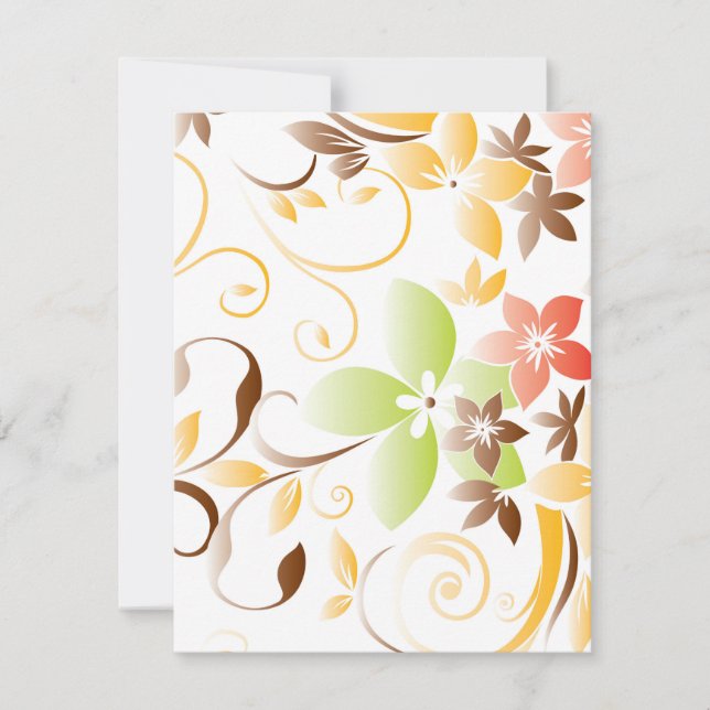 Carte De Correspondance Papier mural à fleurs 5 (Devant)