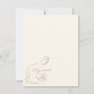 Carte De Correspondance Papier personnel Graceful Tulips
