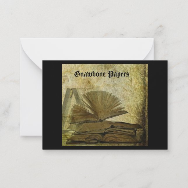 Carte De Correspondance Papiers à gnawbone marque de livre (Devant)