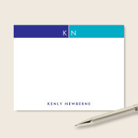 Papiers à lettres à anneau bleu et turquoise avec 