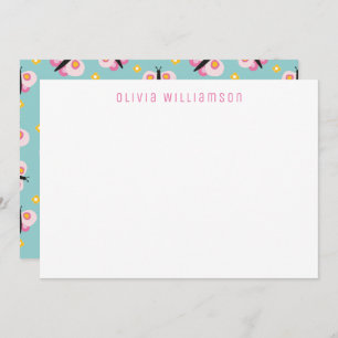 Carte De Correspondance Papillon mignon personnalisé