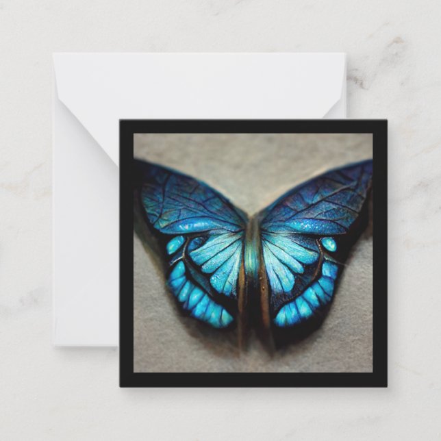 Carte De Correspondance Papillon morpho bleu (Devant)