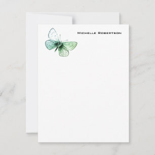 Carte De Correspondance Papillon professionnel minimaliste Plain moderne