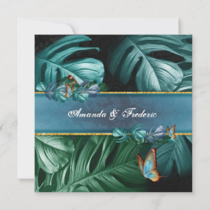 Carte De Correspondance Papillons du Paradis/Tropical Turquoise Splash