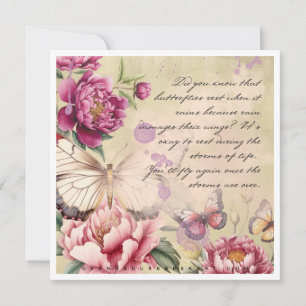 Carte De Correspondance Papillons Repos
