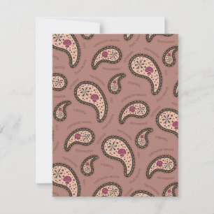 Carte De Correspondance Paramecia Paisley Biologie Personnalisable Mocha