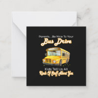 Parents Soyez gentils avec votre chauffeur de bus