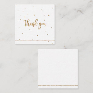 Carte De Correspondance parties scintillant en or Merci avec ligne