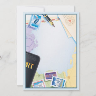 Carte De Correspondance Passeport vers destination ©