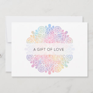 Carte De Correspondance *~* Pastel Aquarelle Rainbow Mandala Spirituel