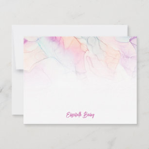 Carte De Correspondance Pastel Colors Encre d'alcool Personnalisée