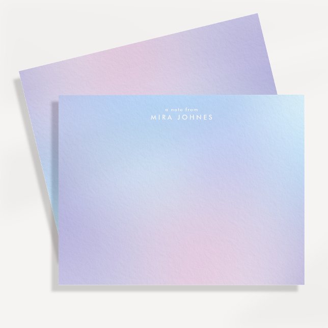 Carte De Correspondance Pastel Gradient Ombre Moderne Papier à lettres (Créateur téléchargé)
