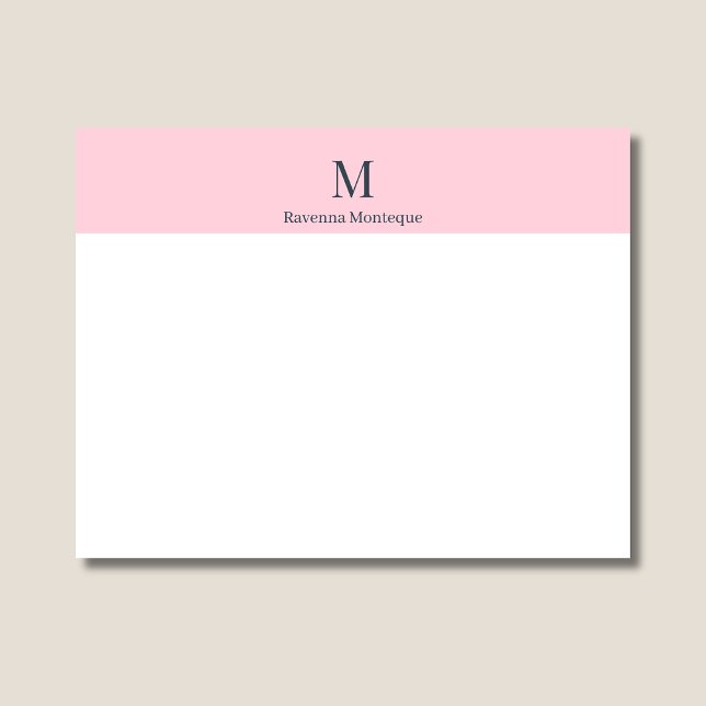 Carte De Correspondance Pastel Pink Elegant Personalized Name (Créateur téléchargé)