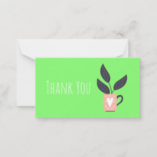 Carte De Correspondance Pastel plante moderne simple