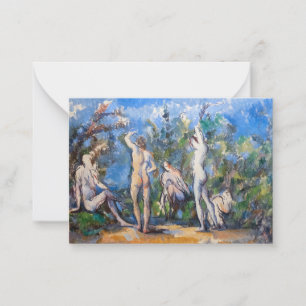 Carte De Correspondance Paul Cezanne - Cinq Baigneurs