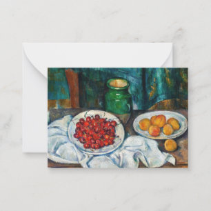 Carte De Correspondance Paul Cezanne - Nature morte aux cerises et aux pêc
