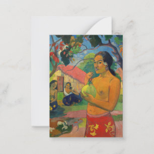 Carte De Correspondance Paul Gauguin - Une femme tenant un fruit