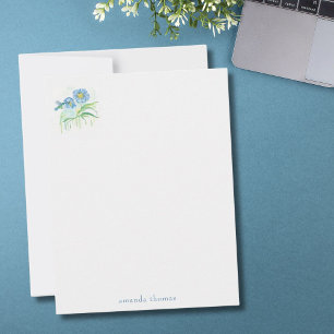 Carte De Correspondance Pavot bleu de l'Himalaya avec colibri Personnalise