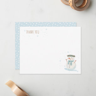 Carte De Correspondance Pays des merveilles hivernal Joli bonhomme de neig