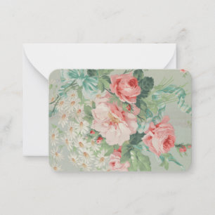 Carte De Correspondance Pays Français Vintage Choux Roses