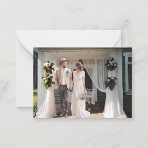 Carte De Correspondance Pays Rustic Cottage Mariage Photo Merci