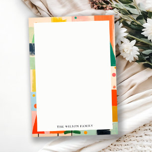 Carte De Correspondance Paysage de Noël Abstrait et coloré