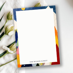 Carte De Correspondance Paysage de Noël Abstrait Rétro Gras Coloré