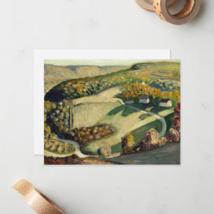 Carte De Correspondance Paysage rural par Grant Wood