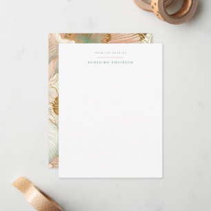 Carte De Correspondance Peach Pastel Floral Papeterie personnelle