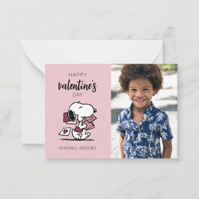 Carte De Correspondance Peanuts | Snoopy livre des valentines (Devant)