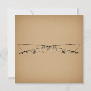 Carte De Correspondance Pêche à la mouche Antique Art Pêche Poteaux Vintag