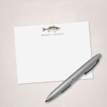 Carte De Correspondance Pêcheur de Bass en Plein Air Pêcheur Nom Personnal<br><div class="desc">Ce design présente un poisson bass rayé à l'aquarelle avec un espace pour un nom/texte en dessous. Cliquez sur le bouton Personnaliser si vous souhaitez ajuster les éléments de design et/ou modifier davantage le texte ! Des variations de ce design, des couleurs supplémentaires, ainsi que des produits coordonnés sont disponibles...</div>