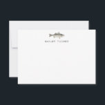 Carte De Correspondance Pêcheur en plein air pêchant le bar poisson nom pe<br><div class="desc">Ce design présente un bar rayé à l'aquarelle avec un espace pour un nom/texte en dessous. Cliquez sur le bouton Personnaliser si vous souhaitez ajuster les éléments de design et/ou modifier davantage le texte ! Des variations de ce design, des couleurs supplémentaires, ainsi que des produits coordonnés sont disponibles dans...</div>