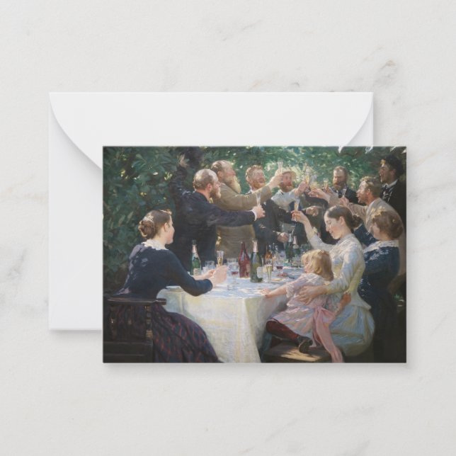 Carte De Correspondance Peder Severin Kroyer - Hip, Hip, Hurrah ! (Devant)