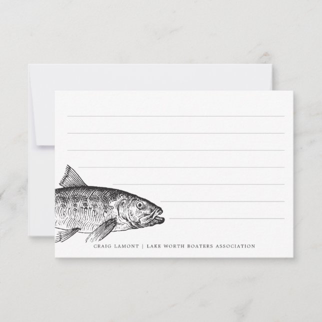 Carte De Correspondance Pensées poissons | Funny perso personnalisée (Devant)