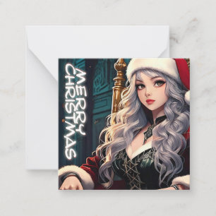 Carte De Correspondance Père Noël aux cheveux argentés – Joyeux Noël