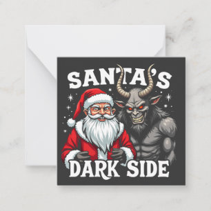 Carte De Correspondance Père Noël Dark Side Christmas Père Noël Krampus De
