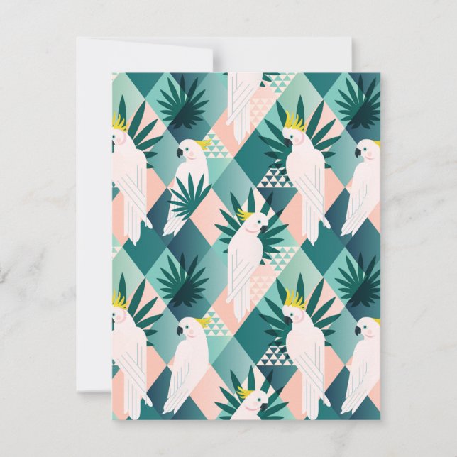 Carte De Correspondance Perroquet sur Palm 1 (Devant)