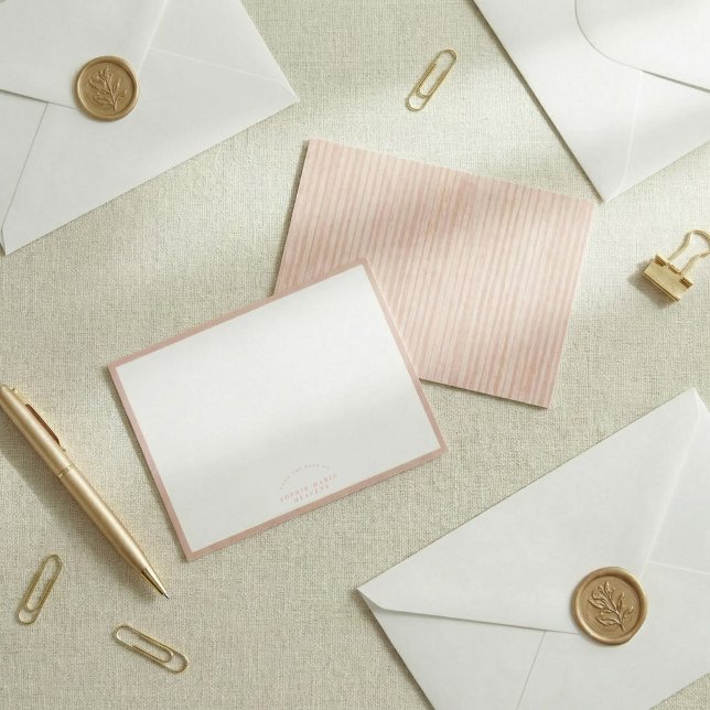 Carte De Correspondance Personalized Patterned Note Card Set | Custom Name (Créateur téléchargé)