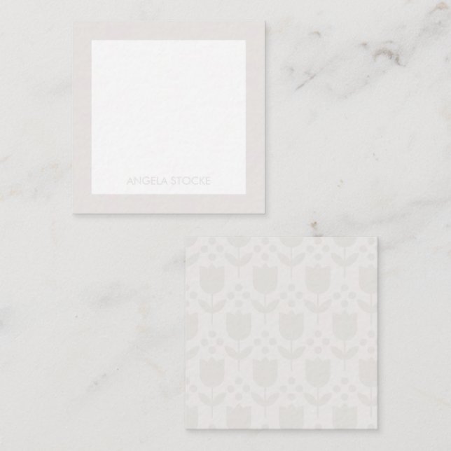 Carte De Correspondance Personalized Retro Flower Note Card (Devant / Derrière)