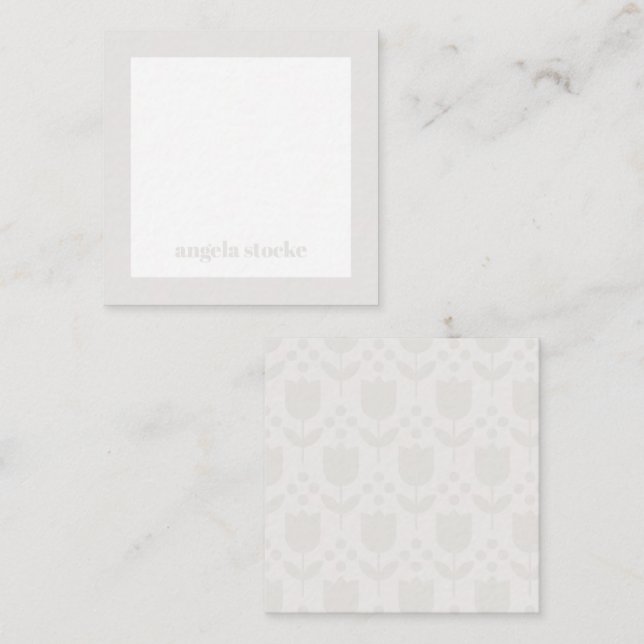 Carte De Correspondance Personalized Retro Flower Note Card (Devant / Derrière)