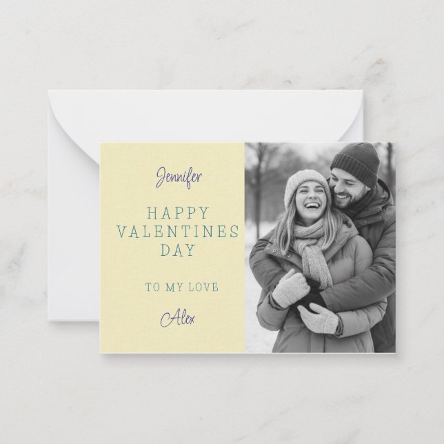 Carte De Correspondance Personalized Valentine’s Day Photo Card  (Devant)