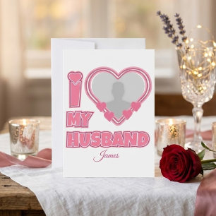 Carte De Correspondance Personnalisé J'aime mon mari – Ajouter une photo e