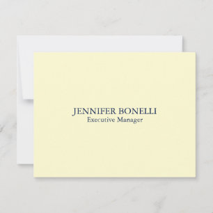 Carte De Correspondance Personnalisé minimaliste ajoutez votre nom couleur