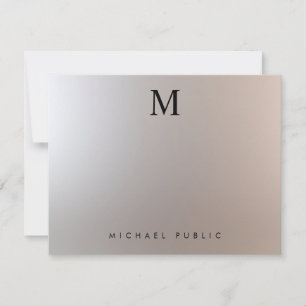 Carte De Correspondance Personnalisé Moderne Élégant Monogramme Initial Ar