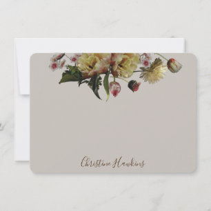 Carte De Correspondance Personnalisé Moody Elegant Fleur sauvage Floral