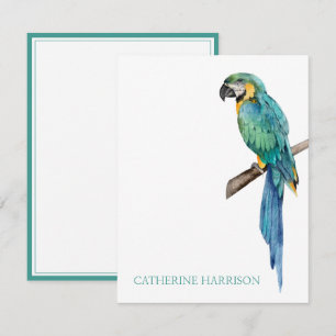 Carte De Correspondance Personnalisé Tropical Blue Macaw